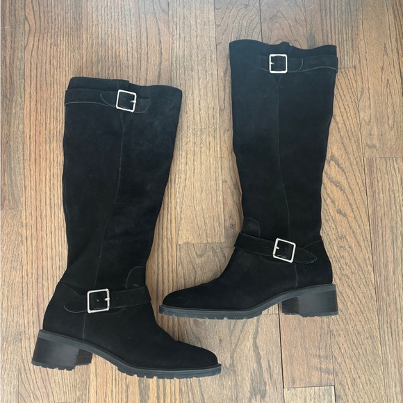 Sole Society Jarret Knee High Black Suede Boots Size 8.5 Boot - Picture 6 of 13